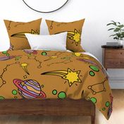 Galaxy of planets, constellations, and shooting stars ( large)