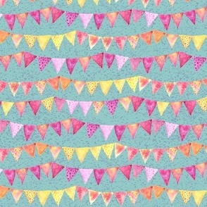 Party Banners Aqua Small