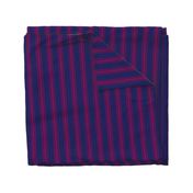 Purple Ticking Stripe on Blue