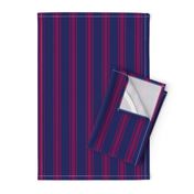 Purple Ticking Stripe on Blue