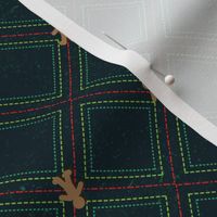 Stitched Holiday Plaid with Gingerbread Men