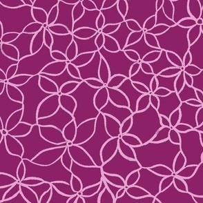 Linked Rosette Raspberry Purple Large