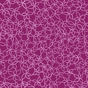 Linked Rosette Raspberry Purple Small