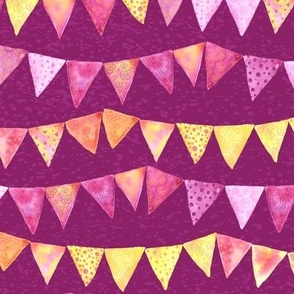 Party Banners Raspberry Purple Large
