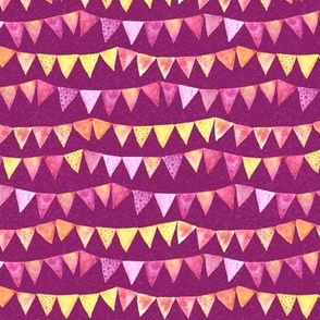 Party Banners Raspberry Purple Small