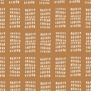 block print tribal sketchy dot grids - boho golden honey and warm beige