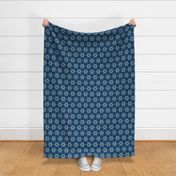 Blue  hues festive floral Pattern