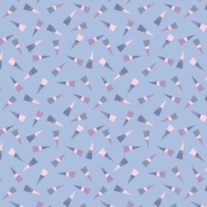 Purple, pink and blue random triangles - Medium scale