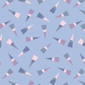 Purple, pink and blue random triangles - Large scale