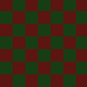 Green and Red Christmas Holiday Checker Pattern - Xmas 