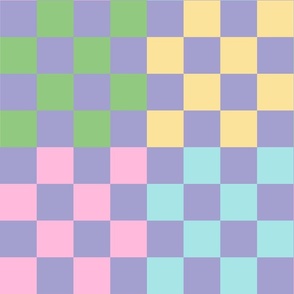 Periwinkle checkerboard