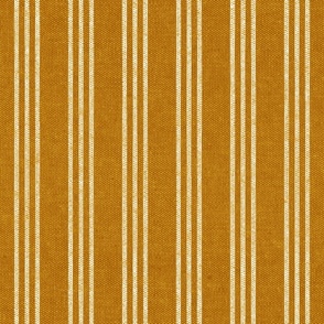Triple Stripes - 3 stripes vertical - mustard - LAD22