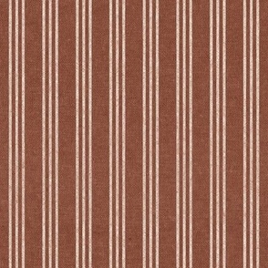 (small scale) Triple Stripes - 3 stripes vertical - rust - LAD22