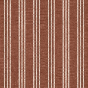 Triple Stripes - 3 stripes vertical - rust - LAD22