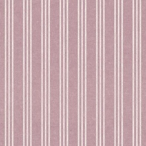(small scale) Triple Stripes - 3 stripes vertical - mauve - LAD22