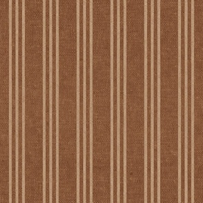 Triple Stripes - 3 stripes vertical - khaki/warm brown - LAD22