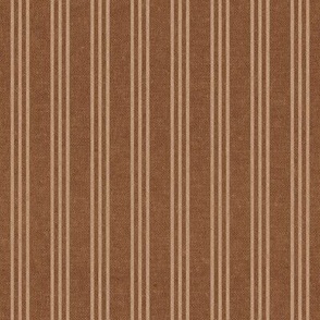 (small scale) Triple Stripes - 3 stripes vertical - khaki/warm brown - LAD22