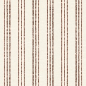 Triple Stripes - 3 stripes vertical - rust/cream - LAD22