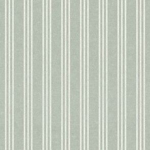 (small scale) Triple Stripes - 3 stripes vertical - sage - LAD22