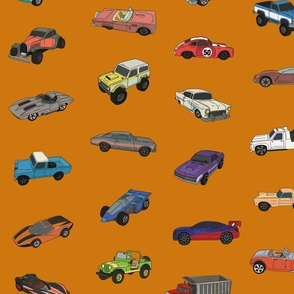 Car Collection, burnt orange 