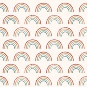 (small scale) rainbows - multi retro  - boho rainbows - LAD22