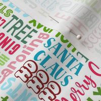 Medium Scale Christmas Holiday Typography Sayings Words on White
