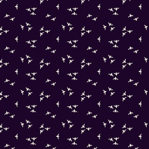 Halloween bats flying, tossed, on navy blue, small