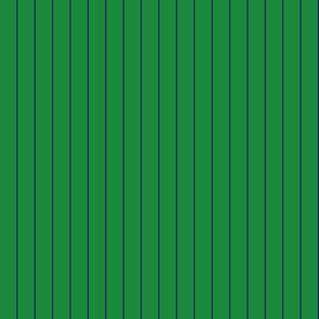 Blue Pinstripe on Green