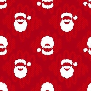 Santa’s Silhouette on Red