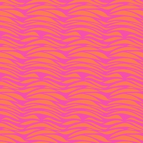 Grrr Tiger Stripes 90s Vibe Hot Pink and orange 