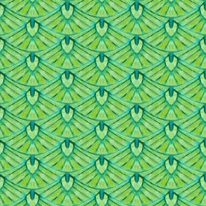 green shells stamped pattern 