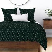 Hohoho merry Christmas - traditional plaid seasonal tartan seventies design with snow and santa text on pine green