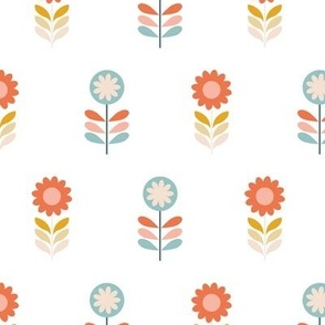 Retro flowers seamless pattern