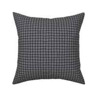 Whimsical black Grid Lines on a medium gray background