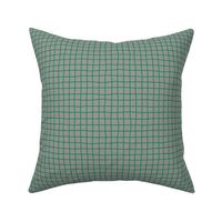 Whimsical dark green Grid Lines on a medium gray background