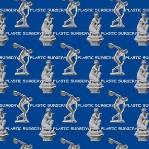 Plastic Surgery Greek Statues on Royal Blue 