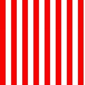 Vertical stripes - red and white