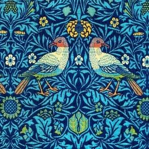 William Morris Birds Vibrant Colors