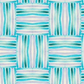 Watercolor Stripes - Ocean - No. 1