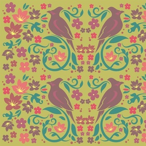 Birds n florals victorian style BanYell