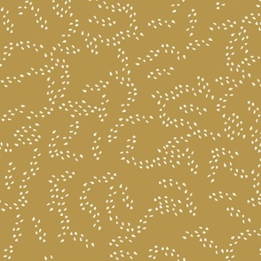 (Large) Mustard Dots, Hand-Drawn