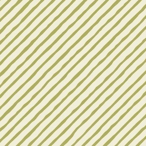 The Harrison, Diagonal Stripes, Green, Hand-Drawn