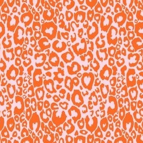 Animal Print Spots  // Orange on Blush 