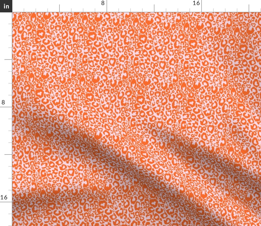 Animal Print Spots  // Orange on Blush 