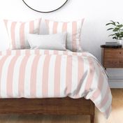 3 Inch Vertical Stripe for Wallpaper or Upholstery  // Light Peachy Pink 