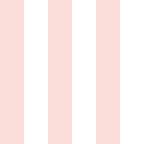 3 Inch Vertical Stripe for Wallpaper or Upholstery  // Light Peachy Pink 