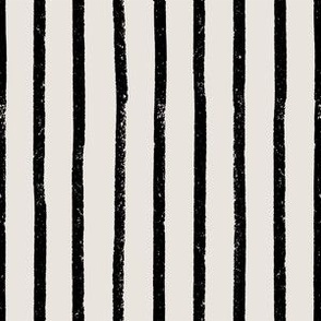 Charcoal Stripe - Black & White