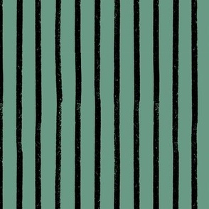 Charcoal Stripe - Green