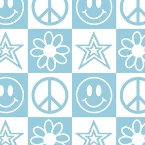 blue y2k aesthetic checker pattern