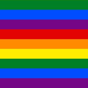 2 inch Horizontal Rainbow Pride Stripes